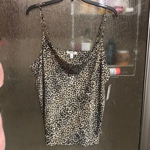 Nine West Cheetah print scoop neck tank top